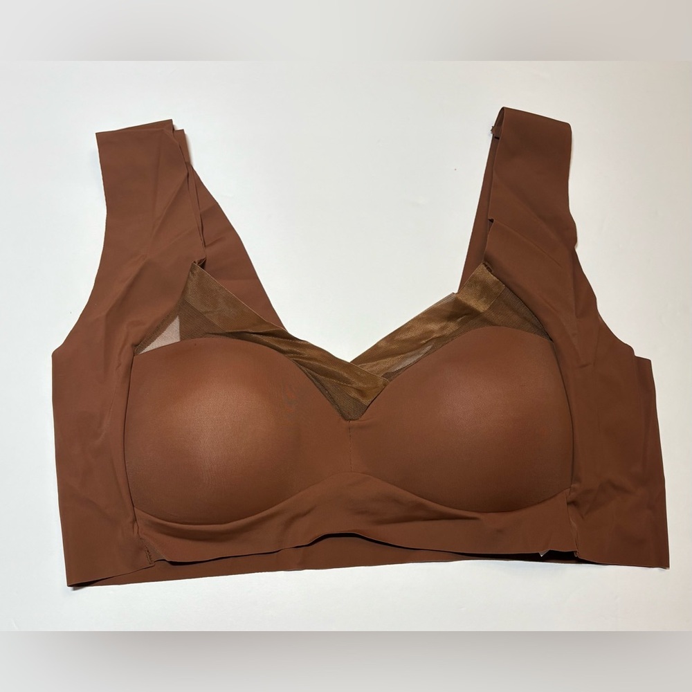 Source Unknown Brown Mesh Accent Bra-For Comfort‎